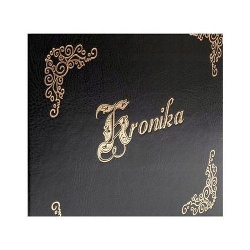 Kronika pionowa Warta 25x34,5cm Czarna złocona
