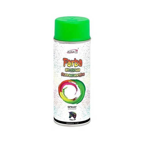 Farba w sprayu akryl fluorescencyjna zielon 400ml
