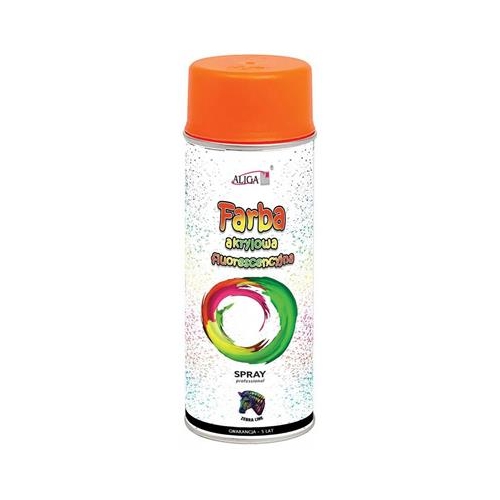Farba w sprayu akryl fluorescencyjna pomarańczowa