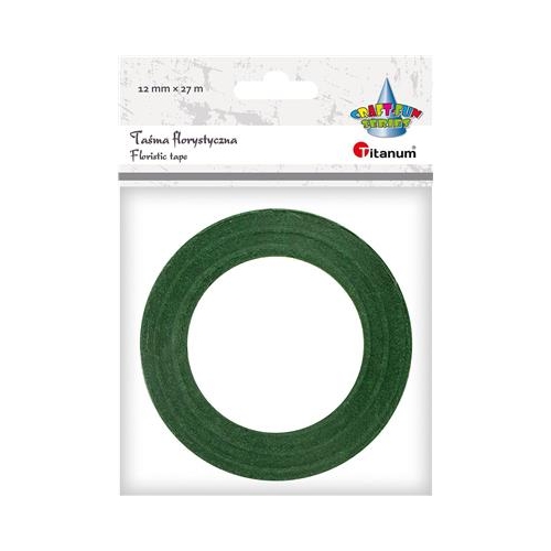 Taśma florystyczna 21mm x 27m Zielona