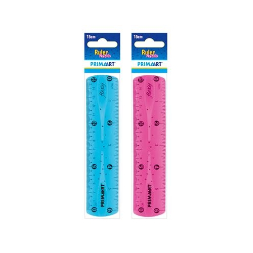 Linijka 15cm Elastyczna PRIMA Różowa lub niebieska-37809