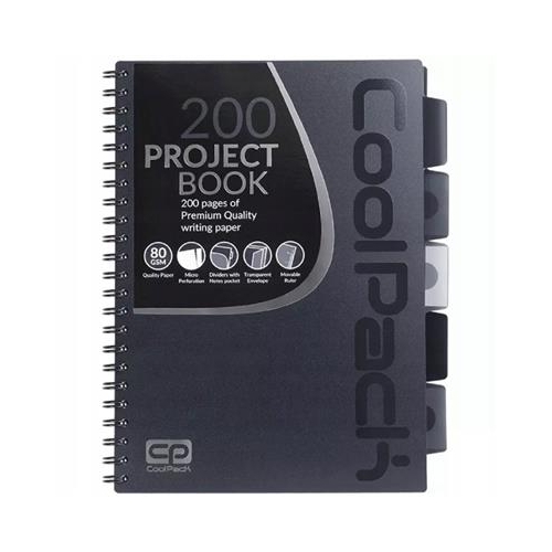 Kołozeszyt Coolpack A4/100 Szary z zakładkami