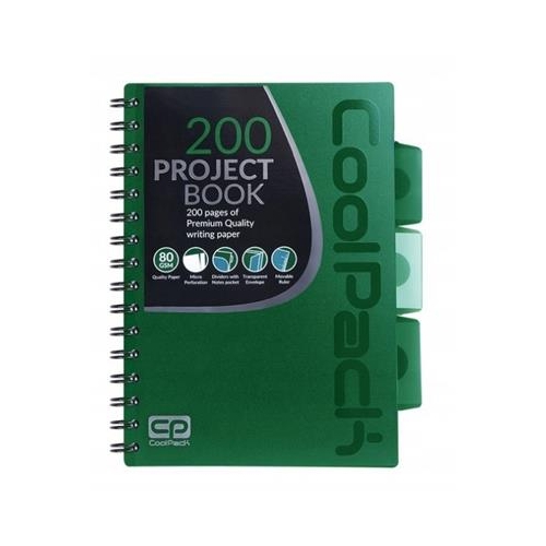 Kołozeszyt Coolpack A5/100 Zielony z zakładkami