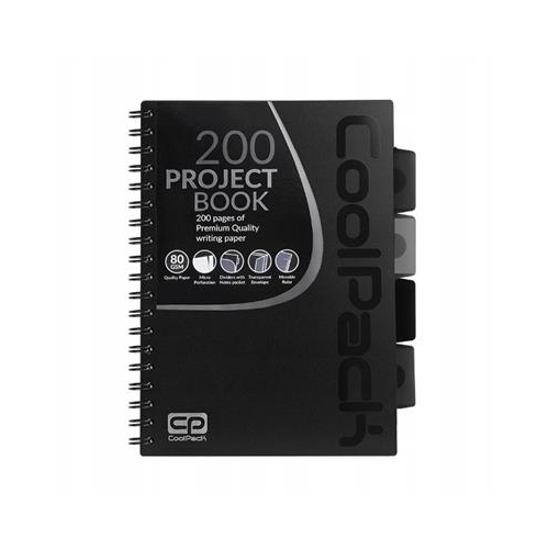 Kołozeszyt Coolpack B5/100 Czarny z zakładkami