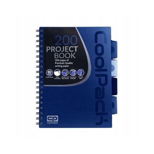 Kołozeszyt Coolpack B5/100 Granat z zakładkami