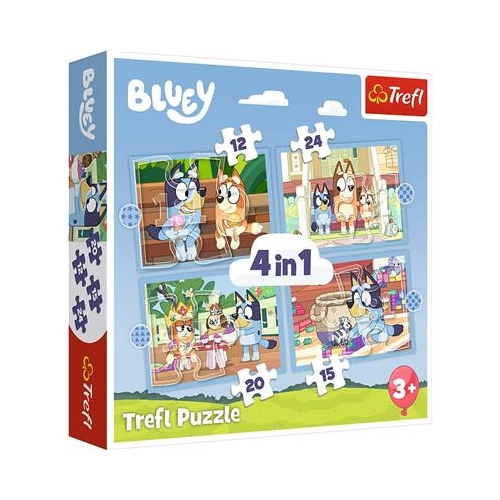 Puzzle TREFL 4w1 Bluey i jego świat - 4 układanki