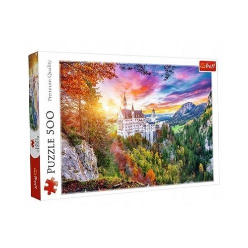 Puzzle TREFL 500 Widok na zamek Neuschwanstein
