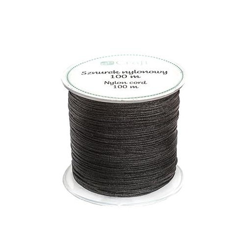 Sznurek nylonowy 0,8mm 100m Czarny