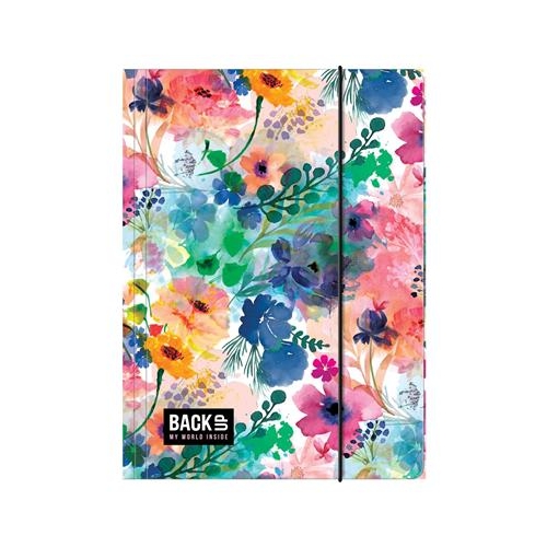 Teczka z gumką BackUp Akwarelowe kwiaty