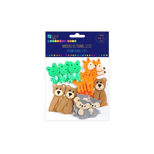 Naklejki 3D z pianki Dp-Craft Zwierzęta leśne-38301