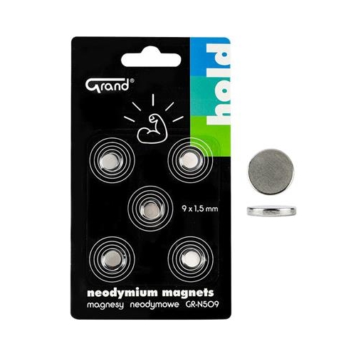 Magnesy neodymowe Grand 19mm x 1,5mm 5szt