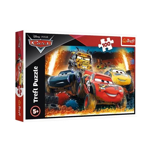 Puzzle TREFL 100 Cars Ekstremalny wyścig Auta