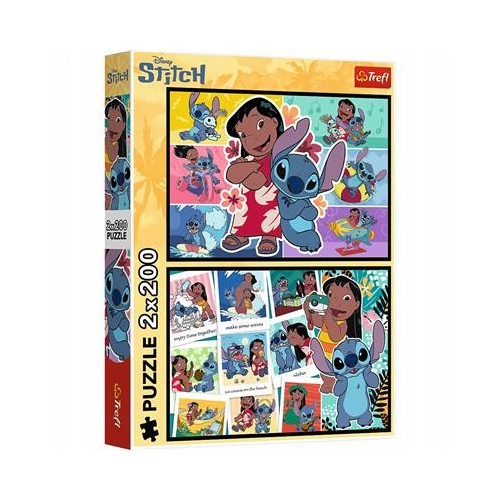 Puzzle TREFL 2x 200 Wesołe życie Stitcha