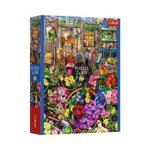 Puzzle TREFL 2x 500 Praca w ogrodzie
