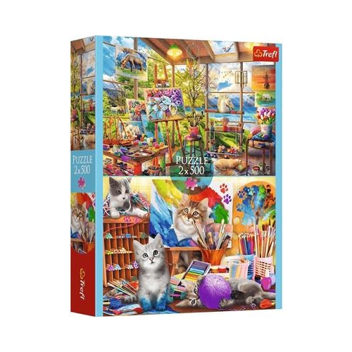 Puzzle TREFL 2x 500 Sztuka malowania