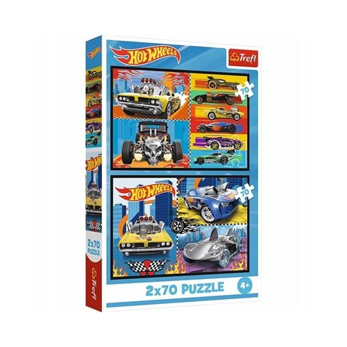 Puzzle TREFL 2x 70 Hot Wheels
