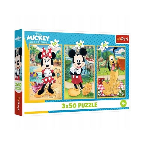 Puzzle TREFL 3x 50 Myszka Miki