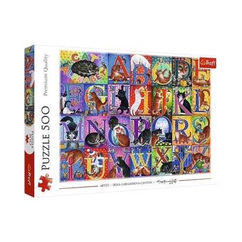 Puzzle TREFL 500 Koci Alfabet