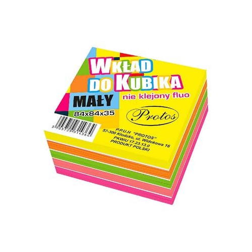 Kostka nieklejona Protos 84x84x35 NEON mała
