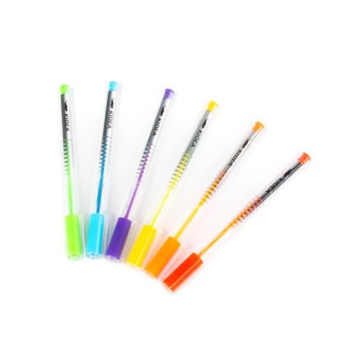 Długopisy żelowe Kidea 6 kolorów fluo neon-38522