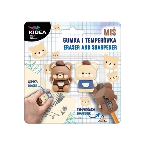 Gumka i temperówka Kidea Miś