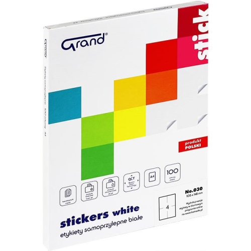 Etykieta samoprzylepna Grand A4 biały 105x148 (4)