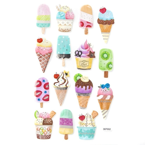 Naklejki z pianki Dp-Craft 15szt. Lody