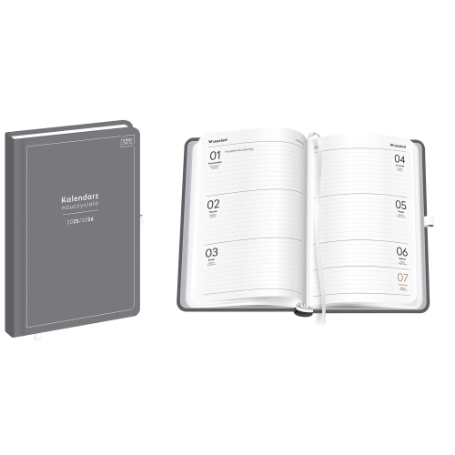 Kalendarz nauczyciela 2025/2026 A5 192 Grey