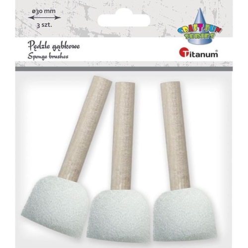 Pędzelki gąbkowe 3szt 3cm