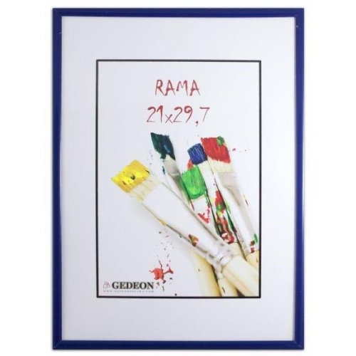 Ramka A4 21cm x 29,7cm Gedeon plastikowa Niebieska