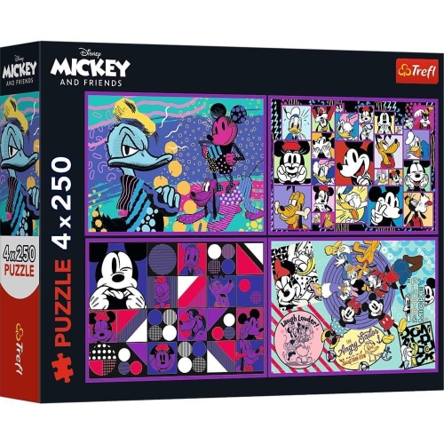 Puzzle TREFL 4x 250 Myszka Miki Puzzle TREFL 4x 250 Myszka Miki