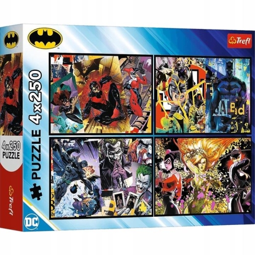 Puzzle TREFL 4x 250 Batman