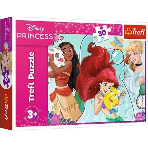 Puzzle TREFL 30 Księżniczki Vaiana Ariel Kopciusze