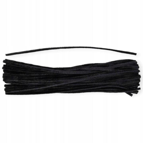 Druciki kreatywne 30cm 50szt Czarny-39128