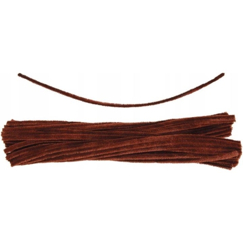 Druciki kreatywne 30cm 50szt Brązowy ciemny-39130