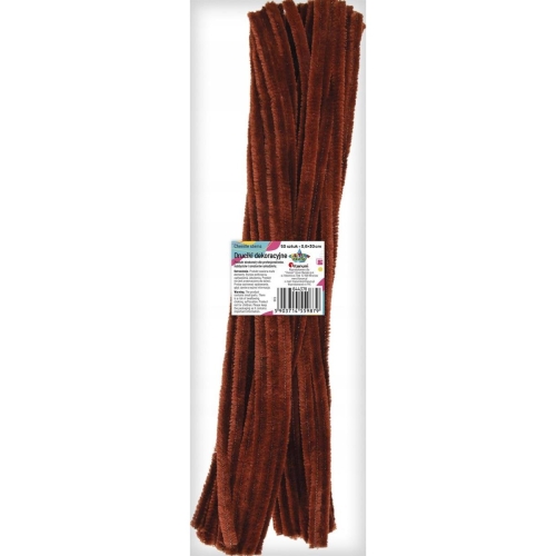 Druciki kreatywne 30cm 50szt Brązowy ciemny