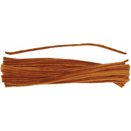 Druciki kreatywne 30cm 50szt Brąz-39133