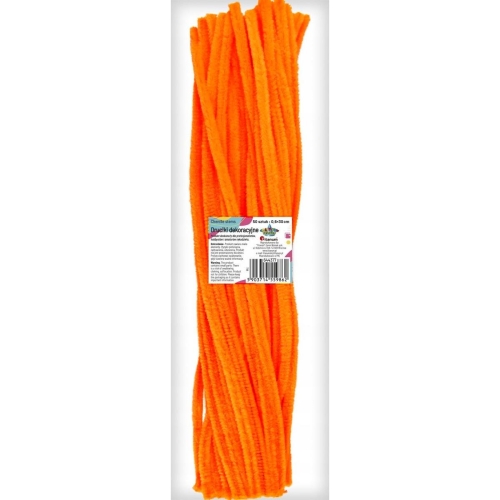 Druciki kreatywne 30cm 50szt Pomarańczowy neonowy