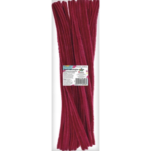 Druciki kreatywne 30cm 50szt Bordowy