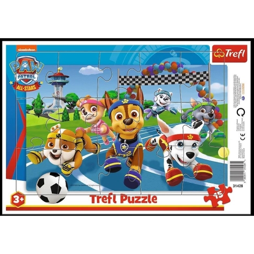 Puzzle TREFL 15 Ramkowe Psi Patrol Uczynne pieski