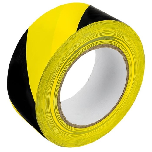 Taśma ostrzegawcza 48mm x 50m czarno-żółta