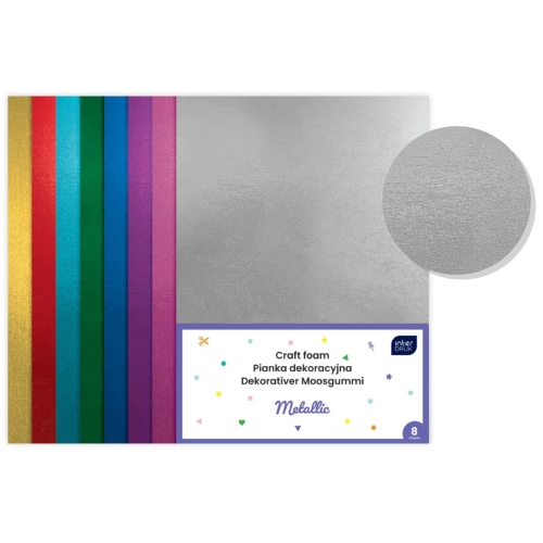 Pianka dekoracyjna Interdruk A4 Metaliczna 8ark