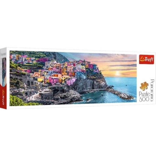 Puzzle TREFL 500 Panorama Manarola zachód słońca
