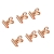 Klipy biurowe buldog MESHU 25mm Rose Gold 6 szt.
