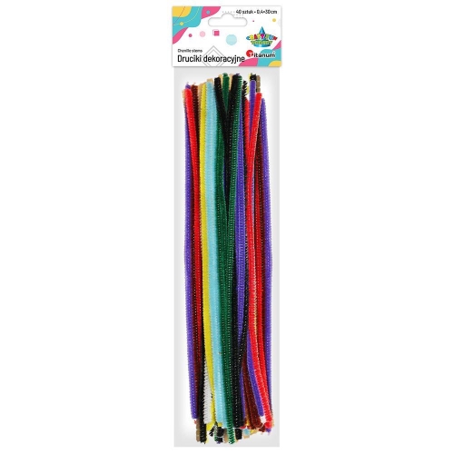Druciki kreatywne 30cm 40szt Mix kolorów