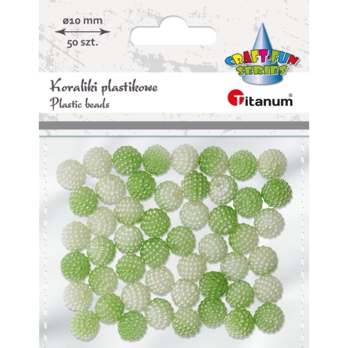 Koraliki Titanum 50szt 10mm Zielone ombre