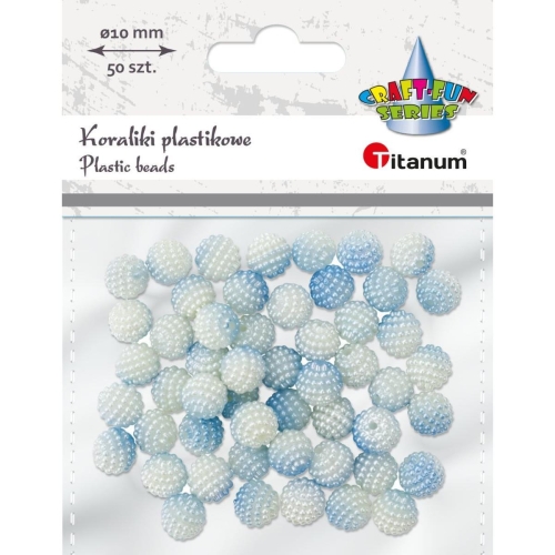 Koraliki Titanum 50szt 10mm Niebieskie ombre