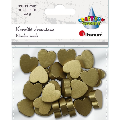 Koraliki drewniane Titanum 20g 17mm Złote