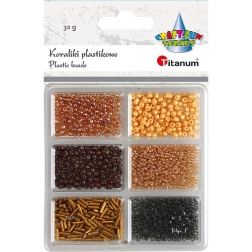 Koraliki Titanum 32g Tonacja brązowa