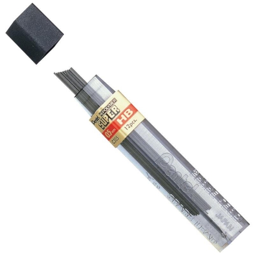 Grafit do ołówków Pentel HB 0,5 12szt rysiki